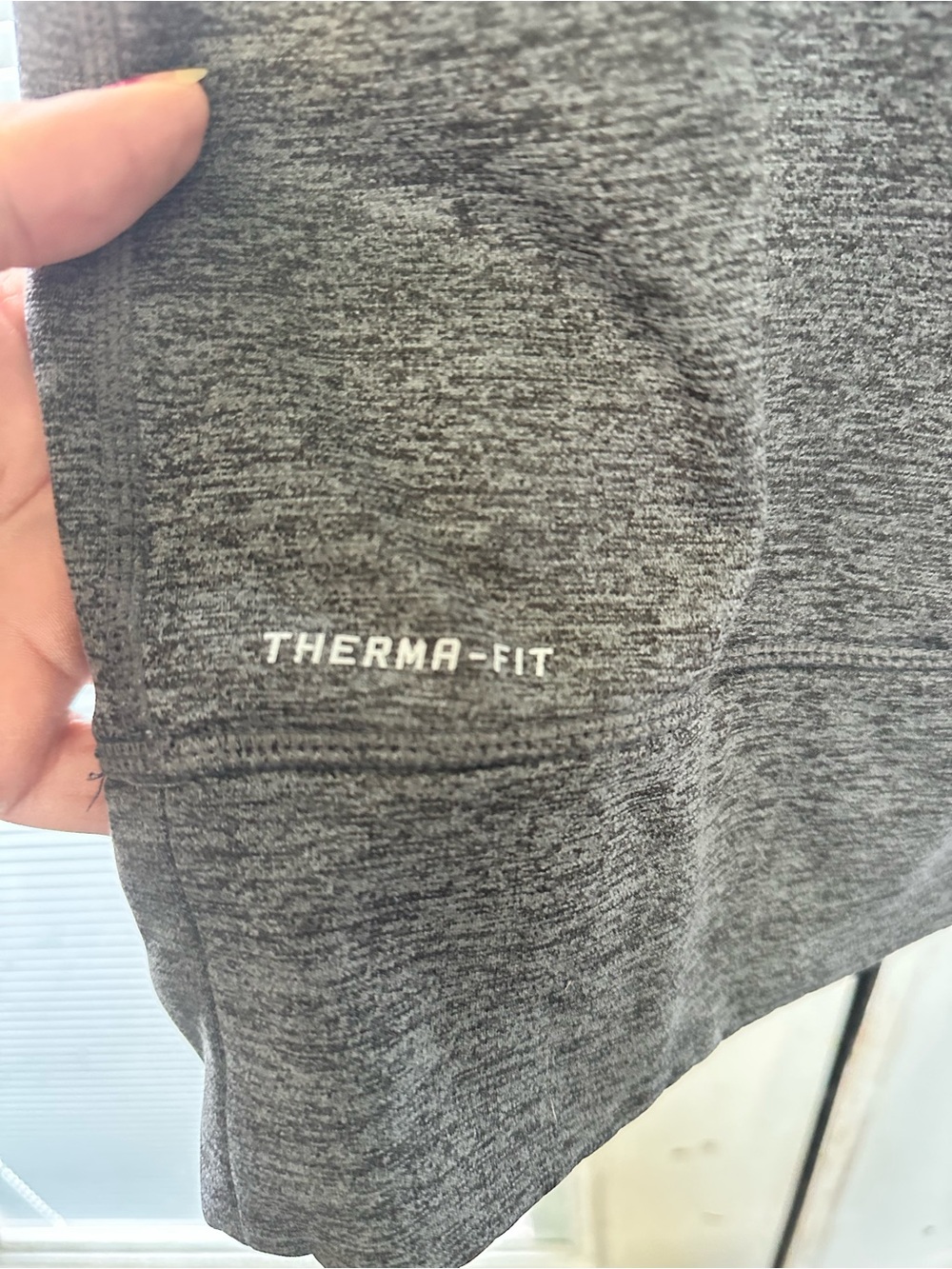 Nike Therma-Fit Women's Gray and Hot Pink Pullover Hoodie - Picture 7 of 10
